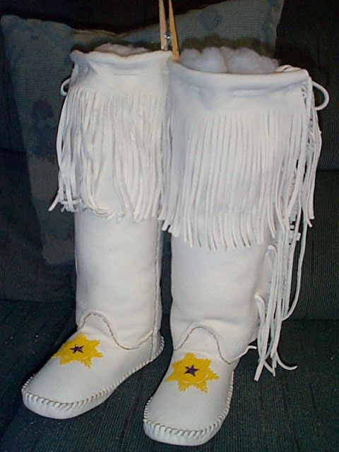 WHITE ELK SUEDE SUNSTAR TALL BOOT MOCCASINS